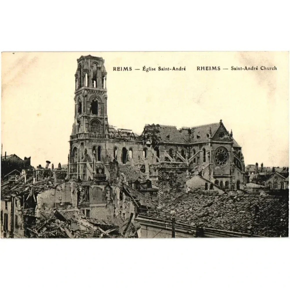 REIMS Église Saint-André Postcard- Reims, France Postcard - Picture 1 of 2